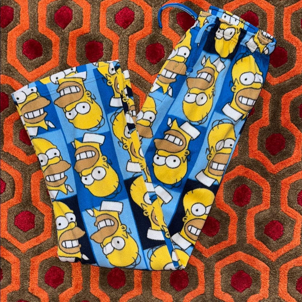 MAKE OFFER! The Simpsons Blue Cartoon Character Men's Lounge Pants Youth